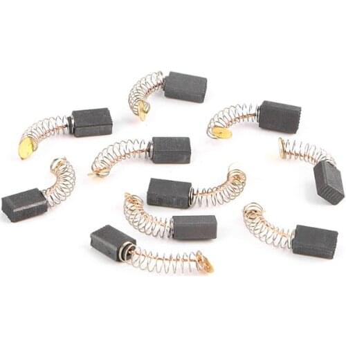 10pcs Power Tool Carbon Brush Electric Hammer Angle Grinder Graphite Brush Replacement Various Size