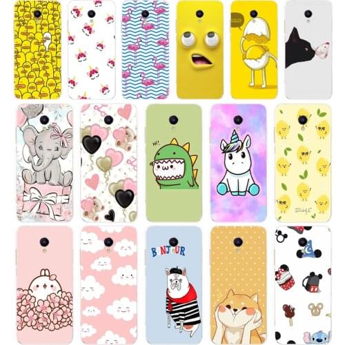 105AA Lovely animals gift Soft Silicone Tpu Cover phone Case for Meizu M5 M5C M5S M6 M6T M6C M6 Note Case