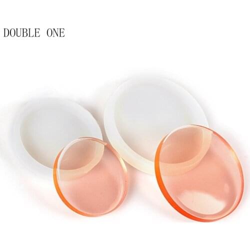 DOUBLE ONE Round Silicone Molds Cabochon Jewelry Pendant Gem Molds for Resin Crystal Diy Craft Epoxy Making 2PCS SET