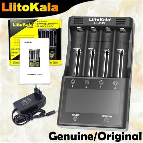 2020 LiitoKala Lii-500S Lii-PD4 18650 battery charger For 18650 26650 21700 batteries Test the battery capacity Touch control