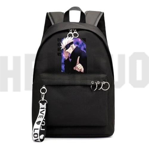 2021 Jujutsu Kaisen Anime Backpack Student SchoolBags Teenage Girls Japan Styles Zipper Bookbag Children Travelbag Women Laptop