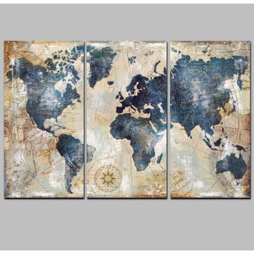 3PCS Full Diamond Embroidery World Map Diy Diamond Paintings Full Mosaic wall art Modular pictures canvas pictures WW140