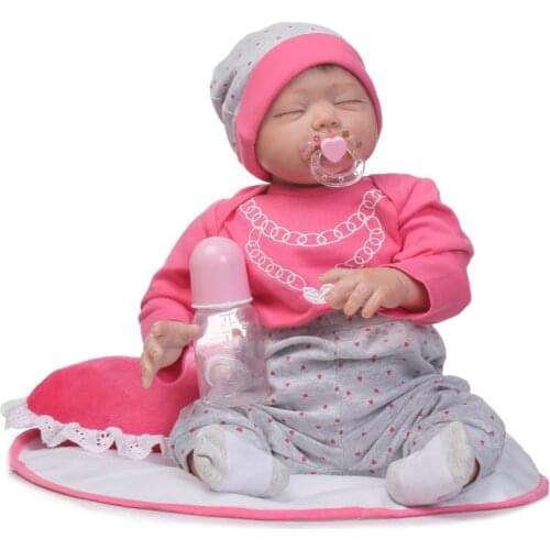 55cm Reborn Baby Doll Soft Vinyl Lifelike Baby Play House Toys Accompany Sleeping Doll Fashion Gifts for Kids Birthday Christmas