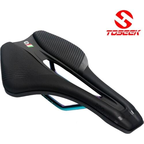 TOSEEK New Bicycle Saddle Shock Absorbing Hollow Widen Bicycle Saddle Soft Cycling Road Mountain Bike Seat Bicycle Accessories