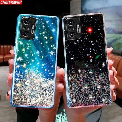 Candy Color Glitter Star Case For Xiaomi Redmi Note 10 10S 9T 9S 9 8T 7 8 Pro 9A 9AT 9C 8A M3 X3 NFC X2 F3 Soft Silicone Cover