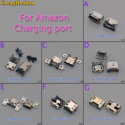 ChengHaoRan 2PCS Micro USB Jack Charging Port Plug Socket Connector For Kindle Fire 1st/HD 7/8.9/7' 2 2nd 5th