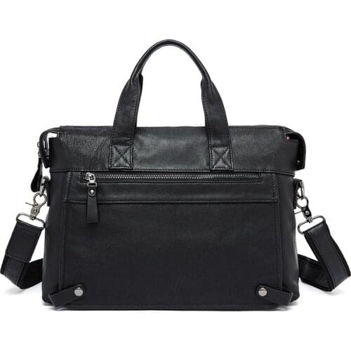 Business Casual Genuine Leather Men Briefcase Bag Handbag Male Office Bags For Men Leather Laptop Bag Briefcase Messenger Bag