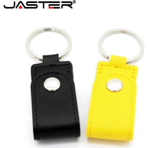 JASTER usb flash drive,Leather & metal keyring & pen drive,fashion creativo usb 2.0 ,stick 8GB 16GB Memory U Disk