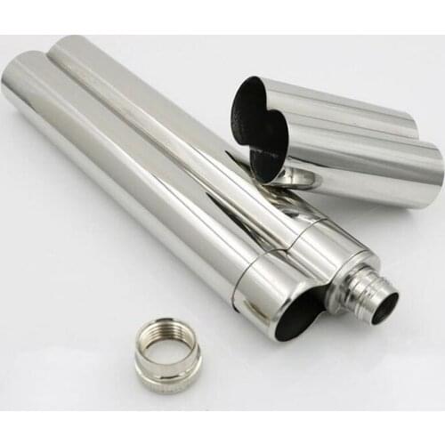Stainless Steel Cigar Tube Holder Container Smoking Cigarette Tobacco Travel Carry Case 2 OZ LIQUOR Flagon Hip FLASK ZA5348