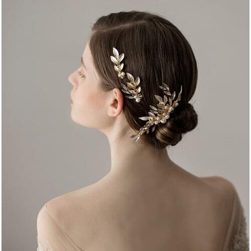 Golden Diamond Hairpin Retro Chinese Headdress Comb Back Comb Hair Accessories Bridal Wedding Hair Decoration LXH