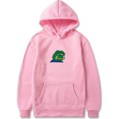 Tears Frog Hoodie Women Creative Funny Printing pepe Frog Mens Long-Sleeved Haikyuu Hoodie Streetwear Hip Hop Hoodies Women