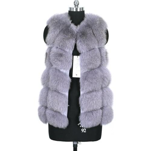 MAOMAOKONG natural fox fur vest, sleeveless vest to keep warm in autumn and winter