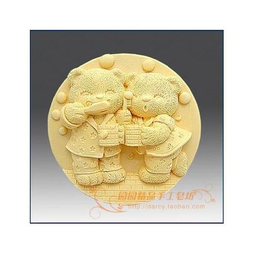 Bear Silicone Soap mold candle mould DIY Carft molds S014
