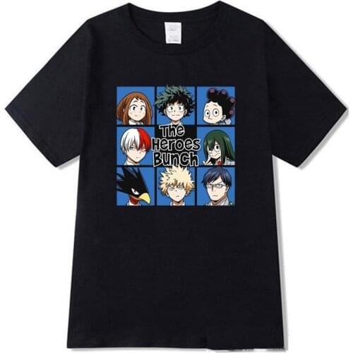 My Hero Academia Round Neck T-Shirt Short Sleeve Tees