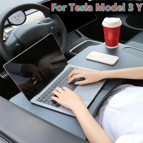 Table Steering Wheel Eat Work Cart Drink Food Coffee Goods Holder Tray Car Laptop Desk Mount Stand Seat For Tesla Model 3 Y 2021