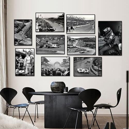 24 Hours Of Le Mans Retro Grand Prix Posters Racing Car Canvas Paint Wall Art Picture For Living Room Home Decoration Frameless