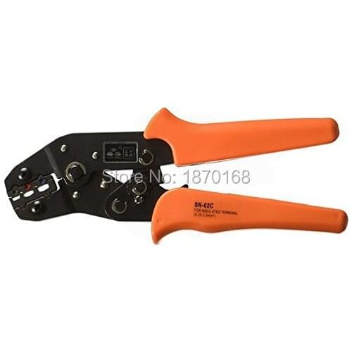 Antislip Grip Ratchet Crimping Crimper Pliers Cable Stripper SN-02C
