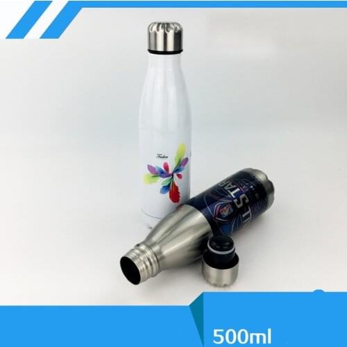 2pcs Blank Sublimation 500ml Coke thermos Bottle Cup Transfer Prtinting by Sublimation DIY Transfer Heat Press Ptinting Machine