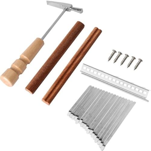 Blank 17-tone Tines Set DIY Kalimba 17/34 Key Keyboard Thumb Piano Instrument Accessories Replacement Parts