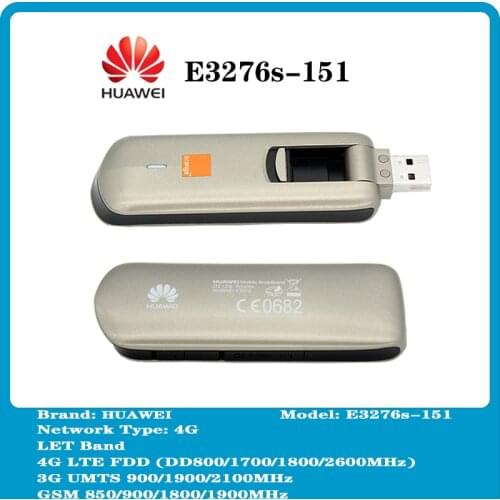 Unlocked Huawei E3276 E3276S-151 4G LTE Cat4 150Mbps USB Modem 4G FDD 3/4/7/20