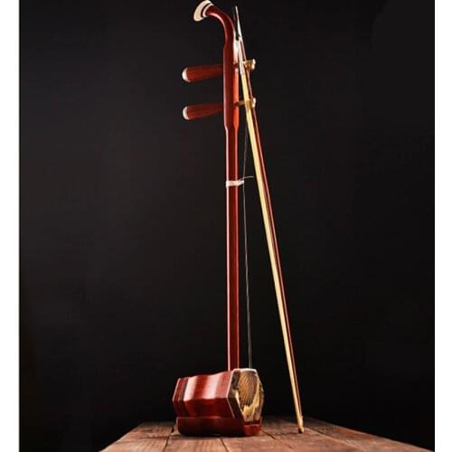 Traditional Erhu Handmade Chinese Folk String Musical Instruments Wood Chinse Violin with English Learning Book Gift