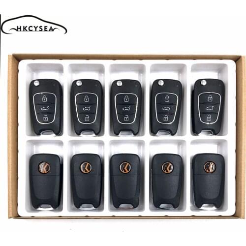 HKCYSEA 3 Button English Version VVDI2 Universal Remote Key Fob Case for Hyundai Style for Xhorse VVDI Mini Key Tool Max XKHY02E