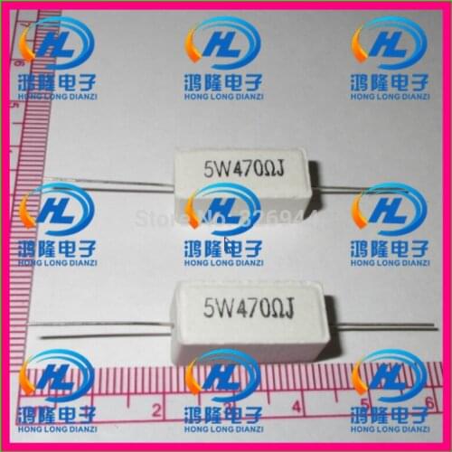 10pcs/lot) 5W 470 ohm +/-5% / 5W 470 ohm 5% / 5W 470RJ
