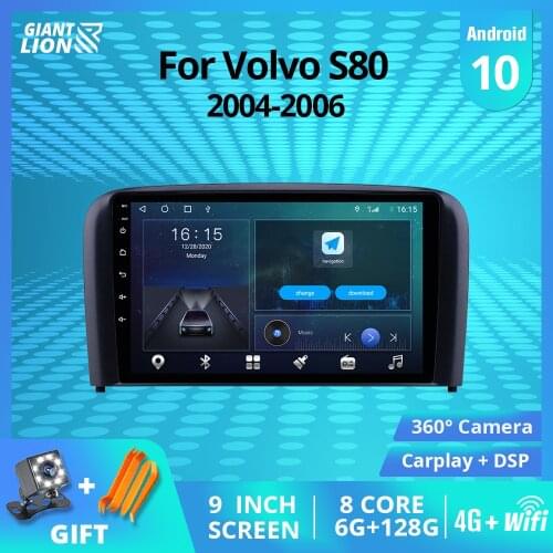 2DIN Android10.0 Car Radio For Volvo S80 2004-2006 GPS Navigation Stereo Receiver Auto Radio DSP Car Receiver NO 2DIN DVD IGO