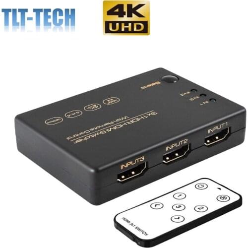 3 in 1 Out HDMI 2.0 Switch 4K 60Hz HDR HDCP 2.2 Dolby Vision 1080P 3D, 3x1 5 Ports HDMI 2.0 Switcher with IR Remote