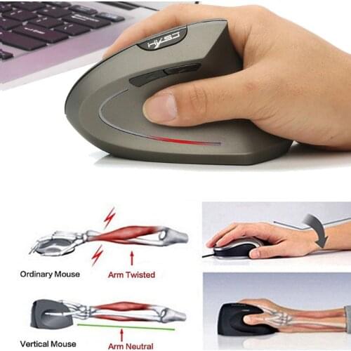Wireless Mouse Ergonomic Optical 2.4G 800/1600/2400DPI Light Wrist Healing Vertical Mice with Mouse Pad Kit For PC