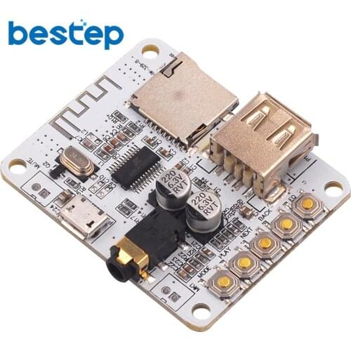 Bluetooth Audio Receiver board with USB TF card Slot decoding playback preamp output A7-004 5V 2.1 Wireless Stereo Music Module