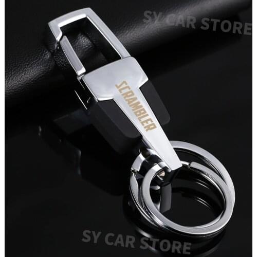 For Ducati Scrambler 400 800 1100 2014 2015 2016 2017 2018 2019 Motorcycle Leather Keyring Motorcycle Keychain Key Chain
