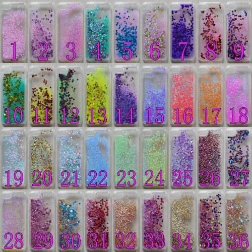 For iPhone 12 Mini 11 Pro XS Max X XR 8 7 6 6S Plus 5 5S SE Cover Color Quicksand Liquid Cascades Sparkle Glitter Soft Side Case