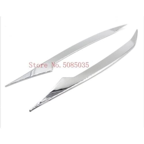 For Toyota RAV4 RAV 4 2016 2017 2018 ABS Chrome Auto Front Head Light Lamp Cover Trim Headlight Eyebrow Strips Car Styling