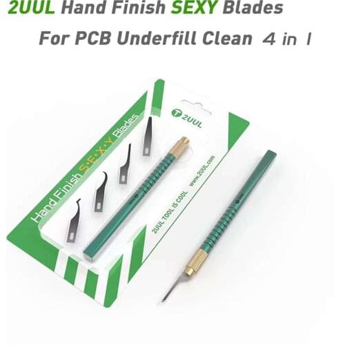 2UUL 4 In 1 Hand Finish Sexy Blades CPU IC Chip Glue Remover Knife Motherboard Pcb Underfill Clean Scraping Pry Tool