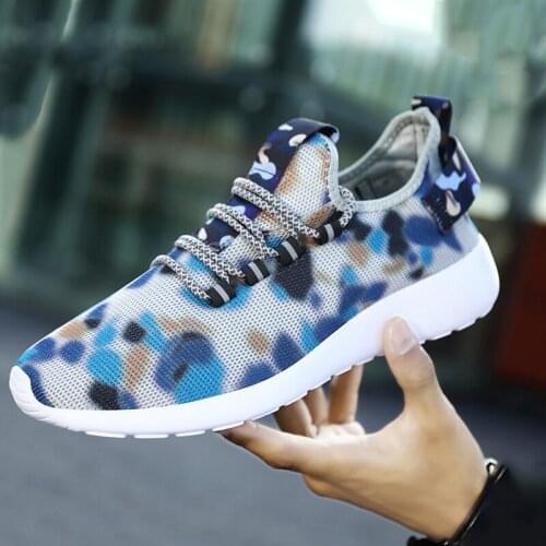 Mens casual shoes fashion light large size 47 outdoor sports sneakers mesh summer printing couple womens shoes