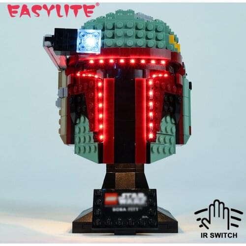 Led Light Set for 75277 Boba Fett Helmet Collectible Building Blocks DIY Toys Only Lighting Kit Not Include Model