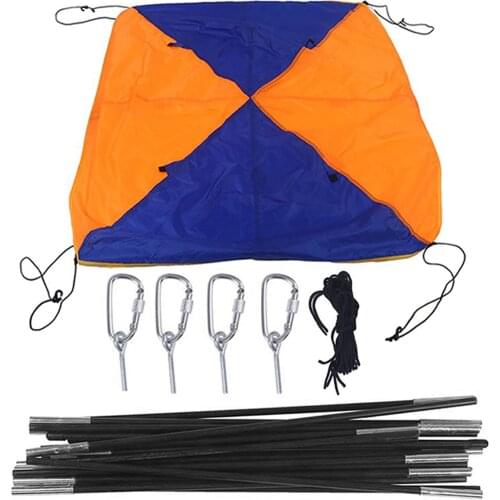 Inflatable Boat Fishing Sunshade Rain Canopy Top Cover Folding Sunshade Boat Tent Kayak Accessories For 3-person 295*137*43CM