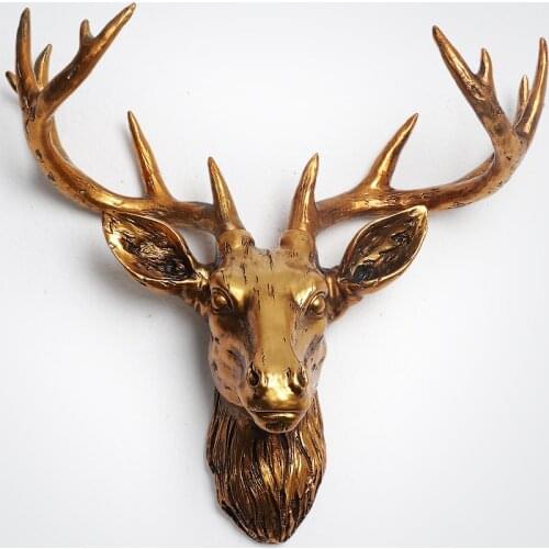 WALL DECORATIONS ANIMAL HEAD DEER HEAD WALL BACKGROUND WALL VINTAGE BAR CLOTHING STORE WALL HANGINGS STRAP HANGING CRAFTS RESIN