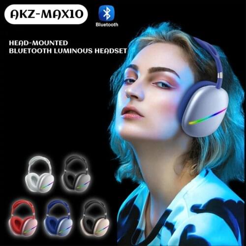 New head-mounted RGB wireless bluetooth headset with microphone subwoofer music headset supports TF card wired gaming headset