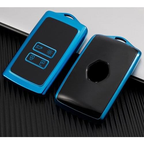 New Styles TPU Automotive Key Cover Leather Protective Cover With 4 Button For Renault Clio Logan Megane 2 3 Koleos Scenery Card