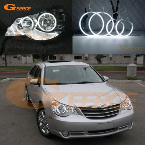 Excellent Ultra bright CCFL Angel Eyes Halo Rings kit Day Light For Chrysler Sebring 2007 2008 2009 2010 headlight