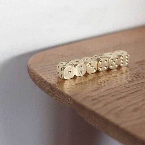 Tray Board Game Casino Dice Form Pure Roller Brass Creative Metal Dice Cubes Astrology Custom Juego Mesa Drinking Game HX50TZ