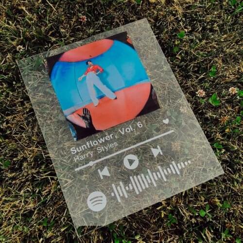 CUSTOM Personal Photo Style Couple Acrylic Anniversary Photo Album Plaque Spotify Style Acrylic Music Board Spotify Lover Gift