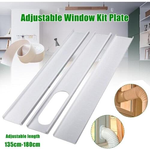 Portable Plastic Air Conditioner Adjustable Window Slide Plate Kit for 13cm Exhaust Tube Easy to Install
