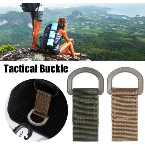 Portable Hang Buckle Strap Nylon Webbing Military Supplies Keychain Tactical Buckle Belt Clips Carabiners