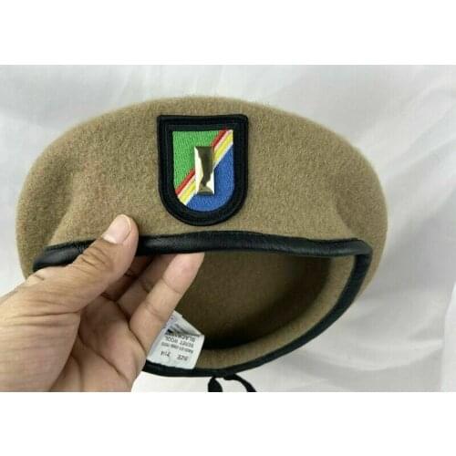 Us Army Ranger Regiment Wool Beret Khaki Army Second Lieutenant Officer Rank Hat Military Store