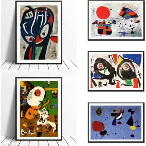 Modern Joan Miro Surrealism Art Posters And Prints Canvas Painting Pictures On The Wall Abstract Decorative Home Decor Cuadros