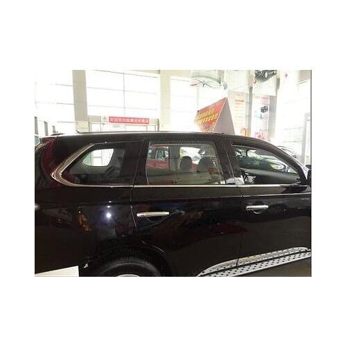 Steel Bottom Window frame sill trim 6pcs For Mitsubishi Outlander 2013 - 2017
