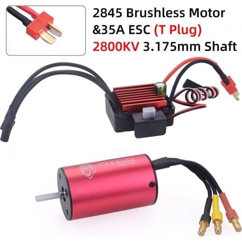 SURPASSHOBBY 2845 2800KV Waterproof Brushless Motor 35A ESC T Deans for Traxxas Trx4 HSP Monster Buggy Off-Road 1/12 RC Car
